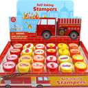 TINYMILLS 24 Pcs Firetrucks Stampers for Kids
