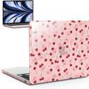 IBENZER Compatible with 2025 2024 2023 2022 MacBook Air 13 inch Case M4 A3240 M3 A3113 M2 A2681, Hard Shell Case for Mac Air 13.6, Cherry, AT13-KK-CHRY