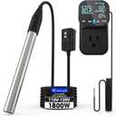 120V 1800W Immersion Electric Water Heater,Submersible Water Heater with Thermostat & GFCI . Suitable for Sinks, Bathtubs, Washbasins, Small Swimming Pools, Water Storage Tanks, Hot Tubs and Buckets