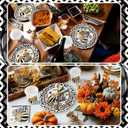 Hsei 250 Pcs Autumn Pumpkin Plates and Napkins Party Decorations Disposable Tableware Sets for Baby Shower Birthday Supplies Serves 50 Guests Dinnerware Bridal Shower Favors