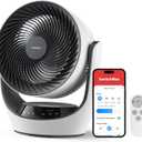 SwitchBot Smart Desk Fan for Bedroom, 22dB Ultra Quiet, 90 Oscillation, Battery Operated, 9 Speeds, 9H Timer, Alexa/Google/Siri Compatible (Hub Required), Portable Air Circulator for Indoor & Outdoor