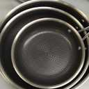 Deluxe 13 Piece Hybrid Ceramic Nonstick Stainless Steel Cookware Set-5 Piece Frying Pan Set, 6 PC Pot Set, 3.7QT Deep Saut Pan&Lid, Induction Ready, Stay Cool, PFOA Free Compatible with All Cooktops