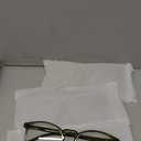 IBOANN Chic & Comfy Blue Light Glasses for Women - 3-Pack Round Frames, Screen-Ready Style with UV Protection Coating (*B117 Tranparent&dark Green&orange)