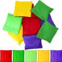 Small Colorful Nylon Bean Bags for Hand Toss Games - Durable Kids & Outdoor Cornhole Bean Bags, Tossing Bags for Classroom, Backyard, and Family Activities (4.7in-10 Pcs)