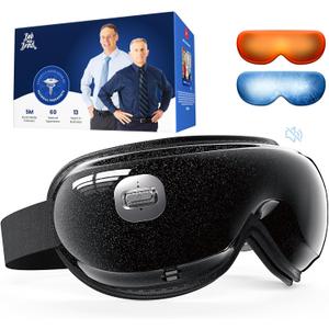 BOB AND BRAD Zero Pro Ultra-Quiet Eye Massager with Heat and Cooling, 35dB FSA Eligible HSA Lightweight Eye Massager with Scroll Button for Migraine, Dry Eyes, Eye Strain Relief, Gift for Women Men