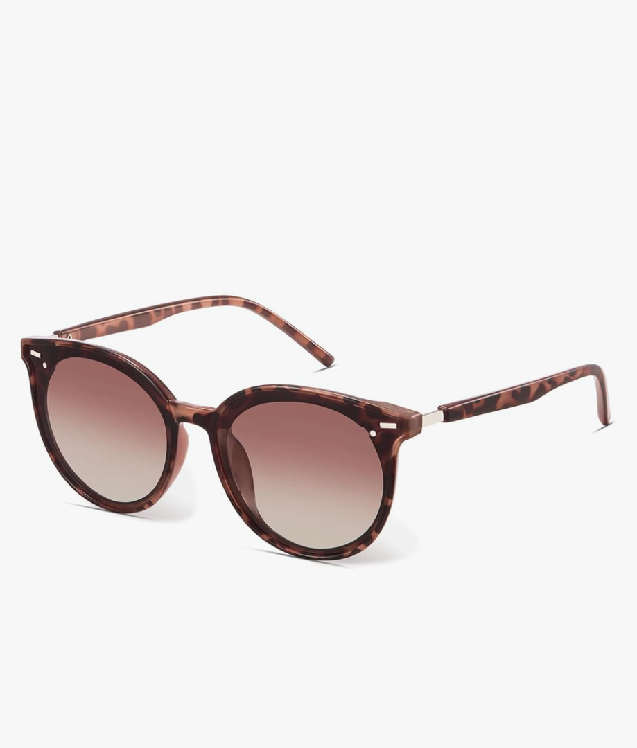 Livho Polarized Sunglasses, Retro & Oversized Shades for Women with Round Lenses