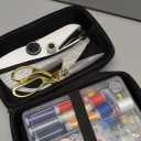 Handheld Sewing Machine Heavy Duty, with Blue Leather Storage Case and 110-Piece Sewing Kit, Mini Portable, Ideal for Adults & Beginners, Complete Set of Quick Home Clothing Repair Tools, Good Gift