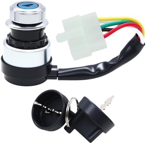 Amavoler 5 Wire 5 Pin Ignition Key Switch Replacement Fit for 50cc 70cc 90cc 110cc 125cc 150cc 200cc 250cc Go Kart Dune Buggy ATV.