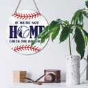 Baseball Sign Decor, Baseball Decor for Home Boy Room Bedroom Door Decoration, Baseball Gift for Boy Men Baseball Lover Fans, Check The Ballfield
