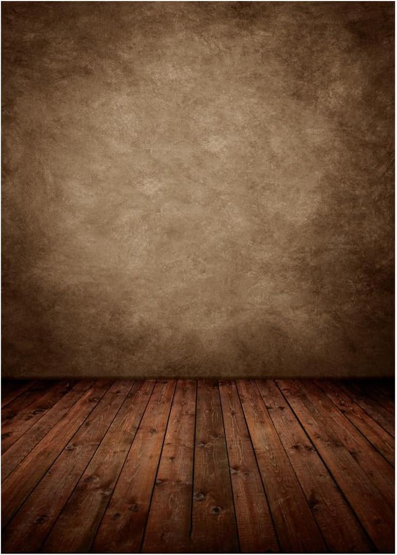 WOLADA Vintage Abstract Brown Portrait Backdrop Brown Backdrops for Photoshoot 5x7FT 10702