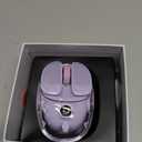SEUNKWANG EWEADN Q9 Wireless Clear Mouse Dual Mode Bluetooth & 2.4G USB Computer Mouse with RGB Lighting, Silent Clicks, Multi-Device Compatibility for Laptop, PC, MacBook, iPad Cute Mouse-Purple