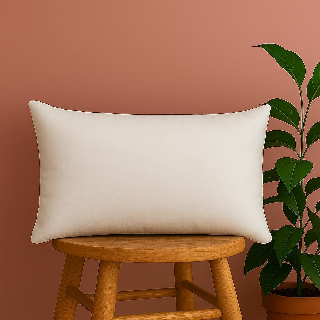 Trendy Home 12x20 Throw Pillow Insert, Cushion Sham Stuffer Hypoallergenic, Lumbar Support Decorative Home Outdoor Couch Bed Pillow Filler (Non Woven) (White)