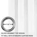 SMILETIME White 72 in Long Velvet Curtains with Grommet, Thermal Insulated Super Soft Privacy Noise Reducing Light Filtering Velvet Curtains for Living Room, 2 Panels, Each 52 x 72 inches Long