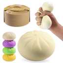 Dumpling Squishy Mystery Box, Dumplings Squeeze Stress Balls for Kids & Adults, Sensory Fidget Toys for Anxiety Relief, Crazy Fun Squishy Dumpling Ideal Gift for Boys,Girls,Teens(White)