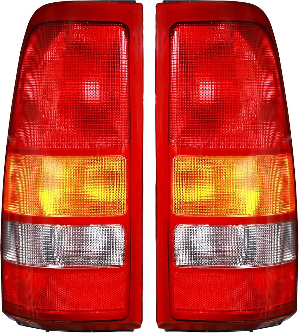 Boine Tail Light Compatible With 1999-2002 Chevy Silverado 1500 2500 3500 1999-2006 GMC Sierra 1500 2500 3500 Driver and Passenger Side Rear Light Brake Lamps