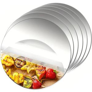 10 Inch Round Mirror Table Centerpieces, Set of 12 Mirror Plates for Wedding Party Decorations, Wall Decor