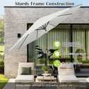 Blissun 10FT Outdoor Patio Umbrella, Outdoor Table Umbrella, Yard Umbrella, Market Umbrella with 8 Sturdy Ribs, Push Button Tilt and Crank