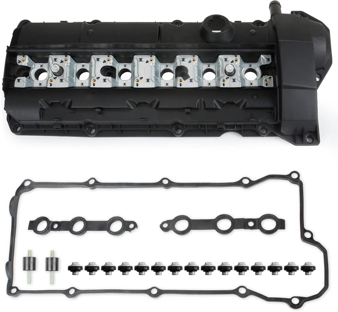 MITZONE Valve Cover with Gasket Bolts Compatible with 1996-1999 BMW 328is 328i 323is 528i Z3 M3 (004-077)