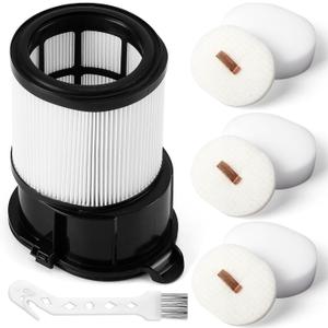 8 Pcs IP1251 IP3251 Filter Replacement Compatible with Shark Cordless PowerDetect Clean and Empty Lightweight Stick Vacuum, 1 Post-Motor Filter, 3 Pre-Motor Filter sets, 1 Cleaning Brush