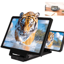 Big Screen Phone Magnifier,Screen Magnifier for Cell Phone,Upgraded 3D HD Foldable Design Screen Magnifier Version for Movies,Videos and Gaming,Universal Compatible with All Smartphones (Black)