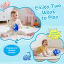 Crawling Dancing Octopus Toy for Kids Rechargeable Interactive Sensory Toy with LED Lights & Music, Fun Tummy Time Gift for Birthdays & Holidays (Blue)