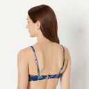 Amazon Essentials Womens Light-Support Classic Bikini Swimsuit Top (XX-Large, Deep Blue Paisley)