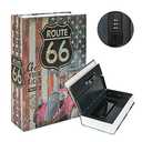 KYODOLED Hidden Metal Lock Box,Diversion Book Safe with Combination Lock,Money Hiding Box,Collection Box,9.5" x 6.2" x 2 .2",USA