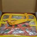 12.6 * 9.25 * 6.9 IN Extra Large Toy Storage Bags, 6 Packs Clear Colorful Waterproof Toy Organizer Bags with Labels, Dual Zippers and Portable Handheld Design, Board Game Storage for Building Blocks (Multicolored)