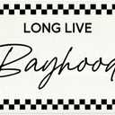 Long Live Boyhood Banner, Boy Room Decor, Playroom Wall Decor, Long Live Boyhood Sign Black and White Checkered Canvas Banner Decorations for Toddler Boy Bedroom Nursery