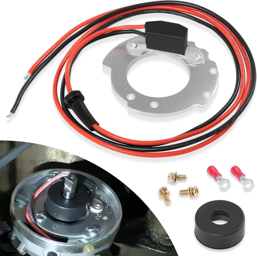 1244A Electronic Ignition Conversion Kit for Ford 4-Cyl Tractors, for 2N 8N 9N 500-800 Series, Single Point, 12V Negative Ground, High-Performance Ignition Module
