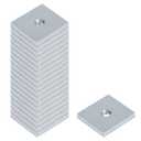 20 Pcs 3/8"-16 Tapped Hole Square Plate Channel Washer for 1-5/8" Strut Channel, 7/32" Thick