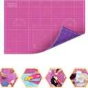 Self Healing Cutting Mat A1 24"x36"  Double Sided 5-Ply Craft Mat for Sewing, Quilting, Fabric, Scrapbooking  Pink/Purple