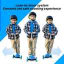 ZIFFY Multicolor 3 Wheel Scooter for Kids 3-5, Toddler Kick Scooters with LED Light-Up Wheels for Boys and Girls, 5 Adjustable Height and Lean-to-Steer Design, Support up to 110 lbs (Blue)