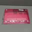 G JGOO Compatible with MacBook Air 13 inch Case 2022 2021 2020 2019 2018 Release M1 A2337 A2179 A1932 Touch ID, Glitter Plastic Hard Shell Case + Keyboard Cover + Screen Protector, Sparkly Hot Pink