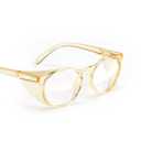 Stoggles Round Z87.1 Certified Polycarbonate Safety Glasses, Scratch & Shatter-Proof, Blue-Light & UV Blocking Lens, Top & Side Shields, Anti-Fog Dip Coated, Durable, Protective & Stylish Eyewear (Medium, Pineapple)