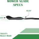 21 Inch Mower Blade for Snapper, Mulching Blade Replacement for Briggs and Stratton Walk-Behind Push Lawn Mower Accessories Part # 703371, Fit for SP60, SP100, 7800924, 7800961, 1696700, 1696844