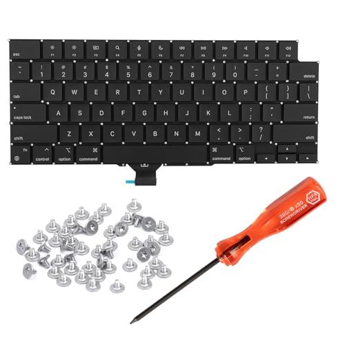 HAWSON US A2442 A2485 Keyboard Replacement for MacBook Pro M1 M2 M3 M4 Pro Max 13" A3240, 14" A2442/A2779/A2918/A2992/A3112/A3401/A3185, 15" A3241, 16" A2485/A2780/A2991/A3403/A3186 US 2021-2025, No Screws