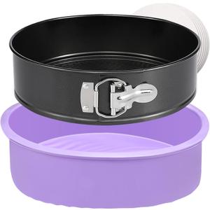 Springform Pan 9 Inch Nonstick Cheesecake Pan with Protector, Leakproof Spring Form Pan for Cheesecake, Round Cheese Cake Pans for Baking, 9 Inch Springform Cake Pan with 50Pcs Parchment Paper