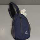 WATERFLY Crossbody Sling Backpack Sling Bag Travel Hiking Chest Bag Daypack (Navy Blue)