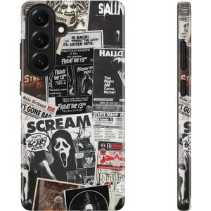 DEENAKIN for Samsung Galaxy S26 Plus Case Cute,Aesthetic Dark Academia Halloween Scream Phone Case,Compatible with Magsafe,Trendy Cool Retro Protective Slim Silicone Phone Cover for Women Girls