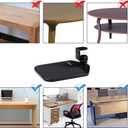 Ergonomic Mouse Platform Under Desk Ergonomic Wrister Mouse Pad (Black)