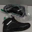 Womens Mens Winter Barefoot Boots Warm Minimalist Wide Toe Box Snow Boots Zero Drop Sole Outdoor Water Resistant Ankle Booties (10 Women/8.5 Men, Black)