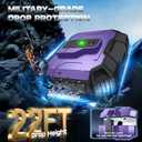 for AirPods 3 Case Cover [Safety Lock] [Magnetic One-Click Open] [Military Shockproof Armor] Double Rugged Outdoor Wireless Charging Case for AirPods 3rd Generation with Keychain, Purple