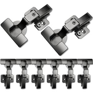 8 Pack Soft Close Cabinet Hinges for Kitchen Frameless Cabinets Inset Self-Closing Concealed Hinge 110 4D Adjustment Speed Control Ideal for Upgrading Cabinet Doors and Drawers