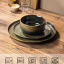 TheTerra Ceramic Dinnerware Set for 8, 24-Piece Plates and Bowls Set