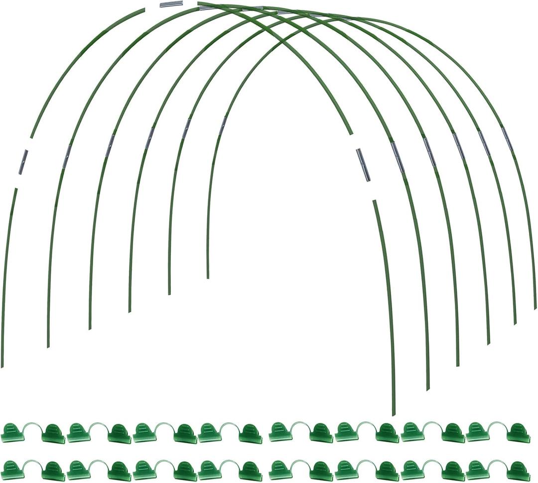 MAXPACE Greenhouse Hoops for DIY Grow Tunnels Less Than 2.7ft Wide, Rust-Free Fiberglass Support Hoops Frame for Garden Fabric, Plant Support Garden Stakes, Gardening Supplies, 25pcs