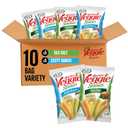 Sensible Portions Veggie Straws Multi-Pack, Sea Salt and Zesty Ranch Flavor, Gluten-Free Chips, Individual Snacks, 0.75 Ounce Bag, 10-Pack (EXP 09/26/29)