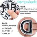 2 x GYGYL Iron on Letters Patches, 9Pcs of 2 Inch Pink Letter K Patches, Alphabet Embroidered Patch for Clothes, Dress, Hat, Socks, Jeans, DIY Accessories