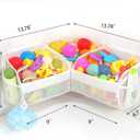 KPH bath toy storage Say goodbye to the chaos of bath toys -3 compartments for bath toy holders keep your bathtub tidy, and bath toy organizers keep children's bath toys organized!