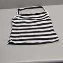 Womens Striped Halter Tops Cute Summer Slim Fit Sleeveless Open Back Camisole Crop Tops for Teens Y2k Trendy Tank Black L